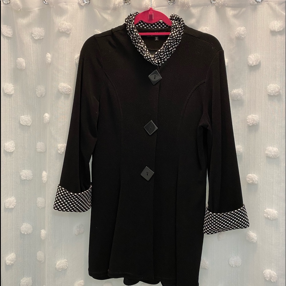 Black long sleeve button up jacket/shirt